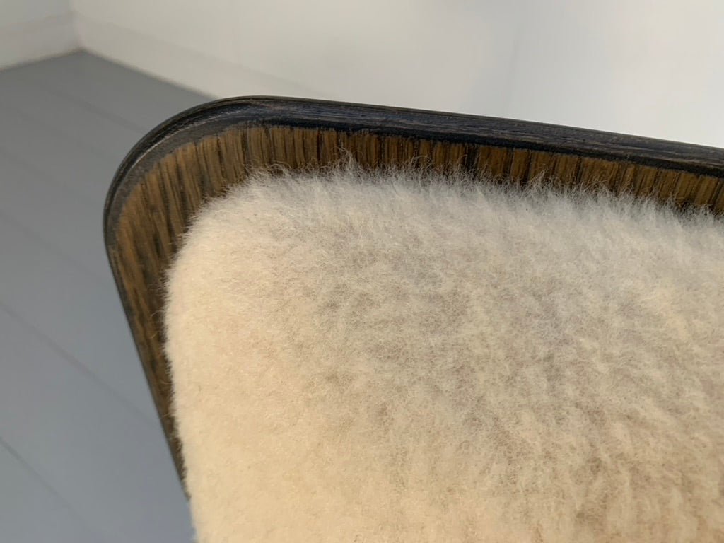 B&B Italia Almora Lounge Armchair & Footrest - In Merino & Grey Leather @ REHAUS