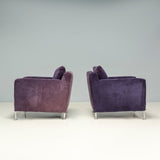 B&B Italia Antonio Citterio Dark Purple Fabric Harry Armchairs, Set of 2 - REHAUS - Antonio Citterio