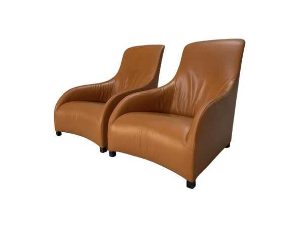 B&B Italia Armchairs - Maxalto Kalos 9750 - In Tan Brown Alfa Leather @ REHAUS