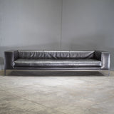 B&B Italia Black Leather Simplex Simplice Sofa - REHAUS - B&B Italia