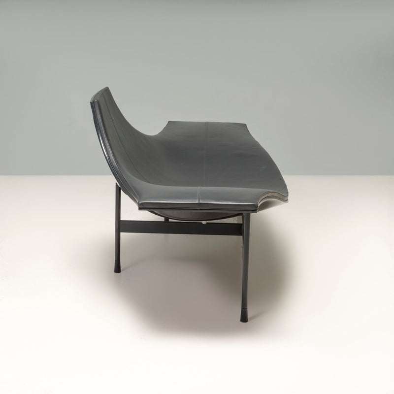 B&B Italia Black Leather Terminal 1 Chaise Longue Armchair by Jean - Marie Massaud - REHAUS - B&B Italia