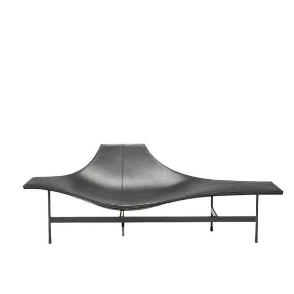 B&B Italia Black Leather Terminal 1 Chaise Longue Armchair by Jean - Marie Massaud - REHAUS - B&B Italia