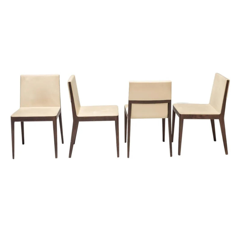 B&B Italia by Antonio Citterio Beige Leather EL Dining Chairs, set of 4 - REHAUS - Antonio Citterio