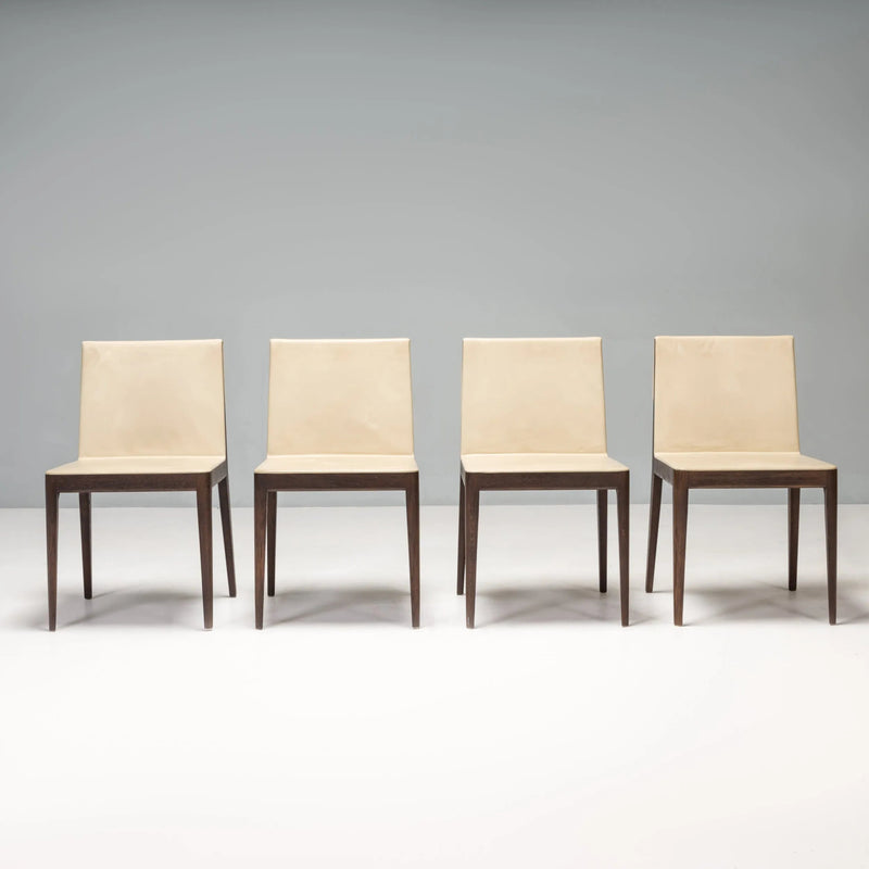 B&B Italia by Antonio Citterio Beige Leather EL Dining Chairs, set of 4 - REHAUS - Antonio Citterio