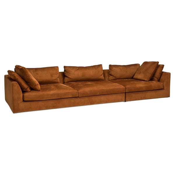 B&B Italia by Antonio Citterio Brown Velvet Richard Sectional Sofa - REHAUS - B&B Italia