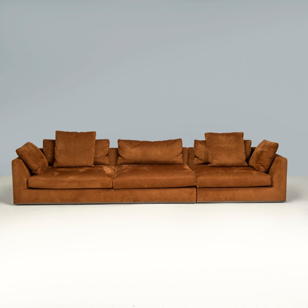 B&B Italia by Antonio Citterio Brown Velvet Richard Sectional Sofa - REHAUS - B&B Italia