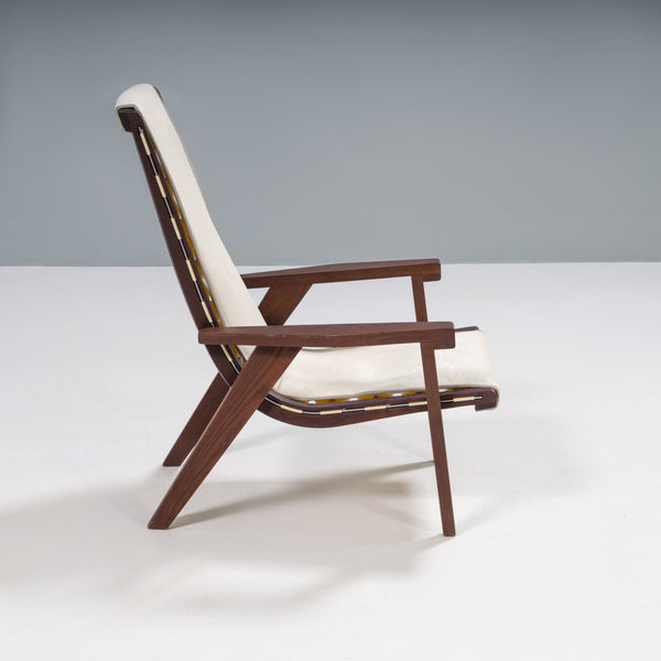 B&B Italia by Antonio Citterio Cream Pony Hair Leather J.J. Armchair - REHAUS - Antonio Citterio