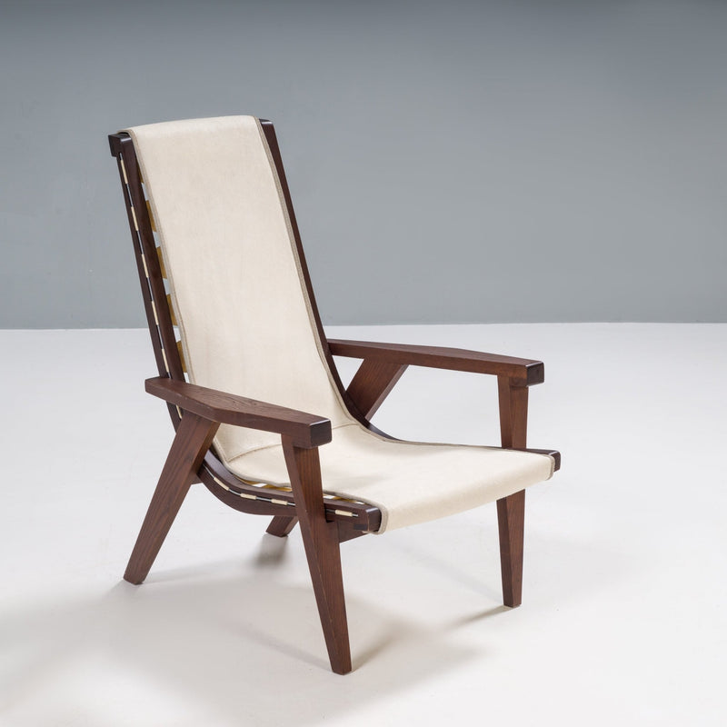 B&B Italia by Antonio Citterio Cream Pony Hair Leather J.J. Armchair - REHAUS - Antonio Citterio