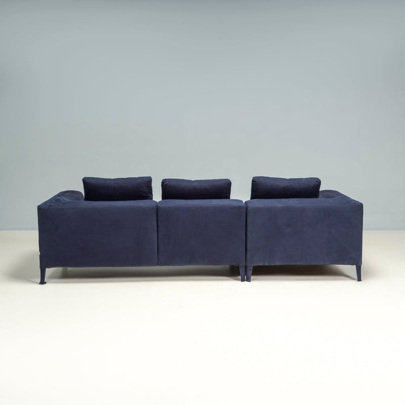 B&B Italia by Antonio Citterio Dark Blue Fabric Michel Corner Sofa - REHAUS - Antonio Citterio