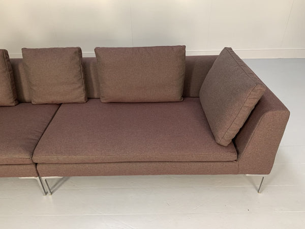 B&B Italia Charles Sofa - 4 - Seat Sectional - In Purple Wool @ REHAUS