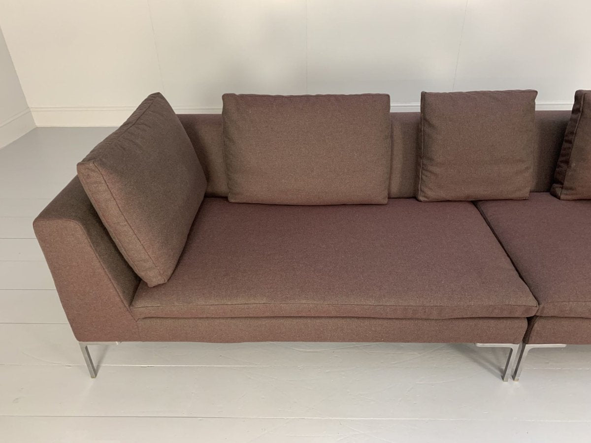 B&B Italia Charles Sofa - 4 - Seat Sectional - In Purple Wool @ REHAUS