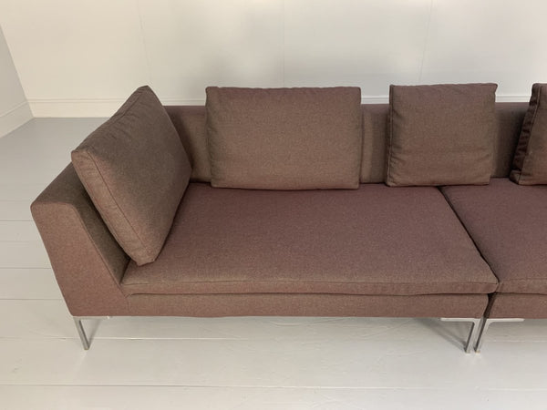 B&B Italia Charles Sofa - 4 - Seat Sectional - In Purple Wool @ REHAUS