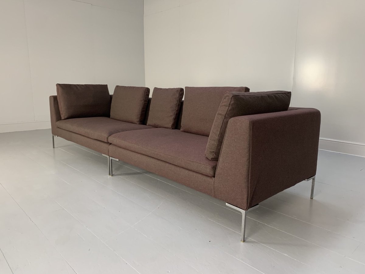 B&B Italia Charles Sofa - 4 - Seat Sectional - In Purple Wool @ REHAUS