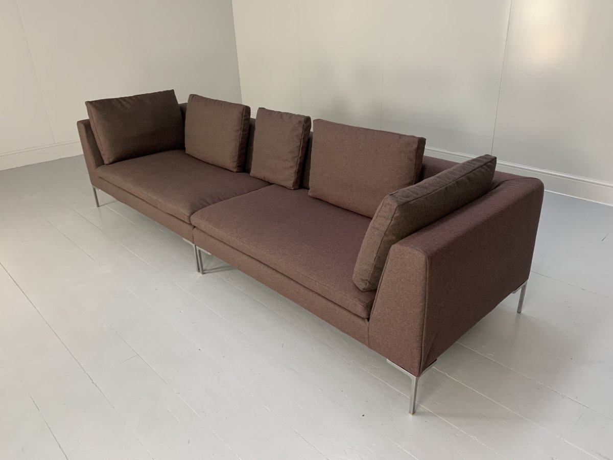 B&B Italia Charles Sofa - 4 - Seat Sectional - In Purple Wool @ REHAUS