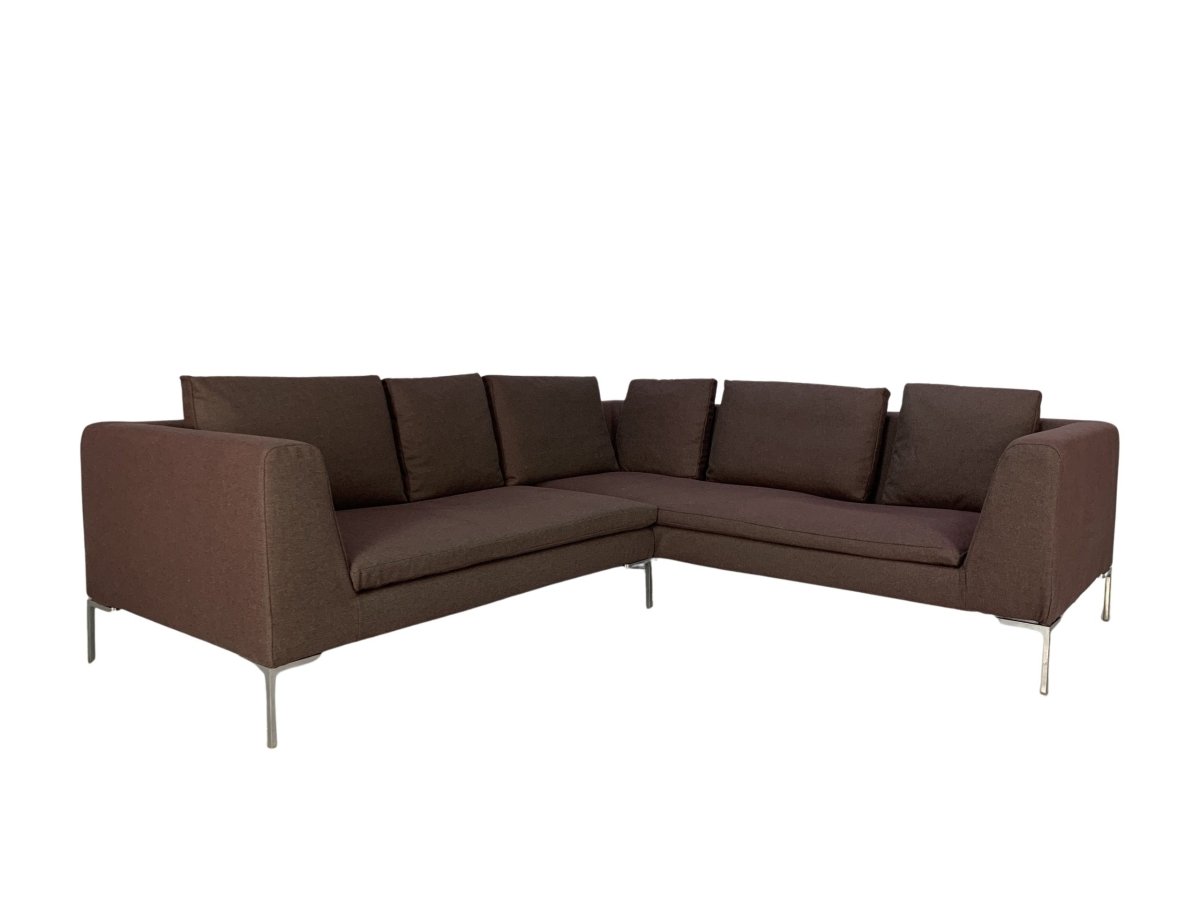 B&B Italia Charles Sofa - L - Shape Sectional - In Purple Wool @ REHAUS