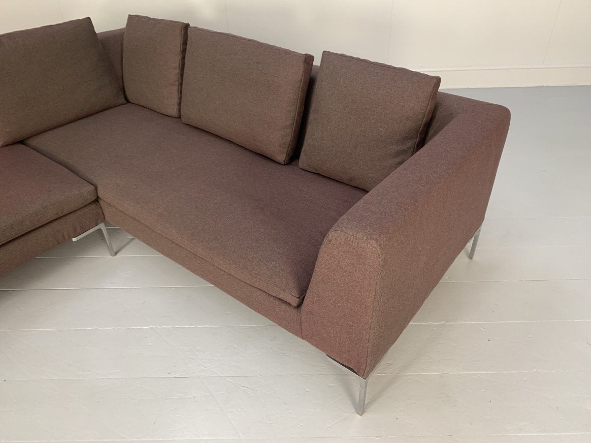 B&B Italia Charles Sofa - L - Shape Sectional - In Purple Wool @ REHAUS