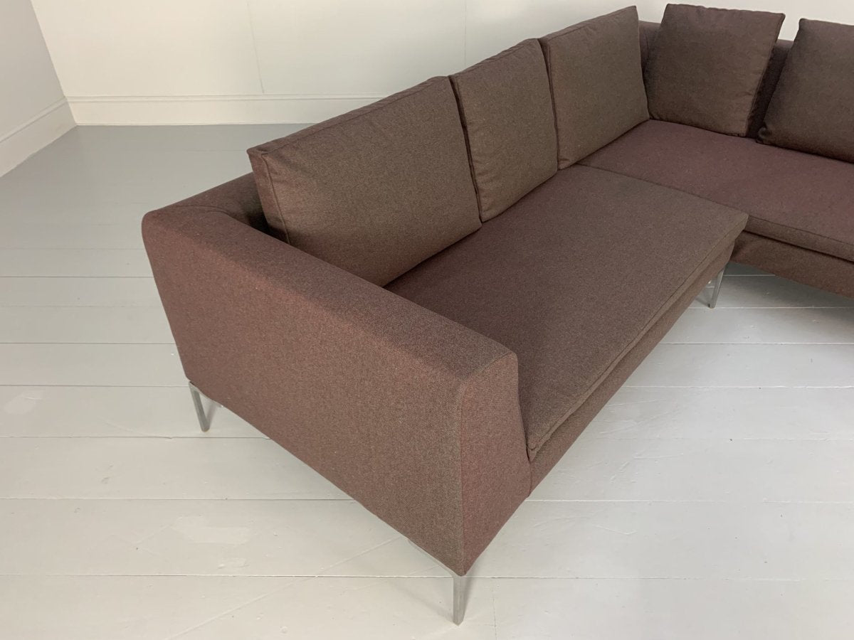 B&B Italia Charles Sofa - L - Shape Sectional - In Purple Wool @ REHAUS