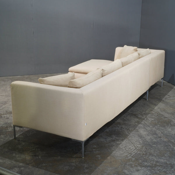 B&B Italia Cream Charles Corner Sofa by Antonio Citterio @ REHAUS