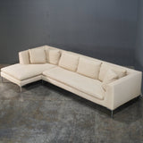 B&B Italia Cream Charles Corner Sofa by Antonio Citterio @ REHAUS