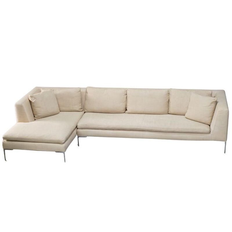 B&B Italia Cream Charles Corner Sofa by Antonio Citterio @ REHAUS