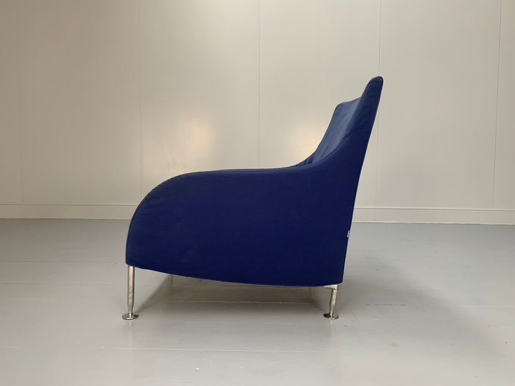 B&B Italia Florence Armchair - In Mid Blue Fabric @ REHAUS