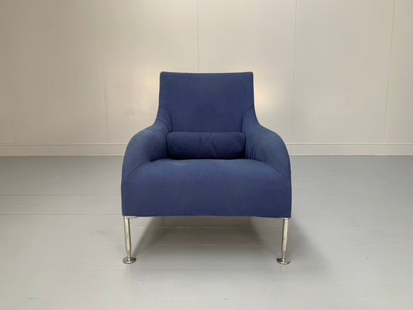 B&B Italia Florence Armchair - In Mid Blue Fabric @ REHAUS