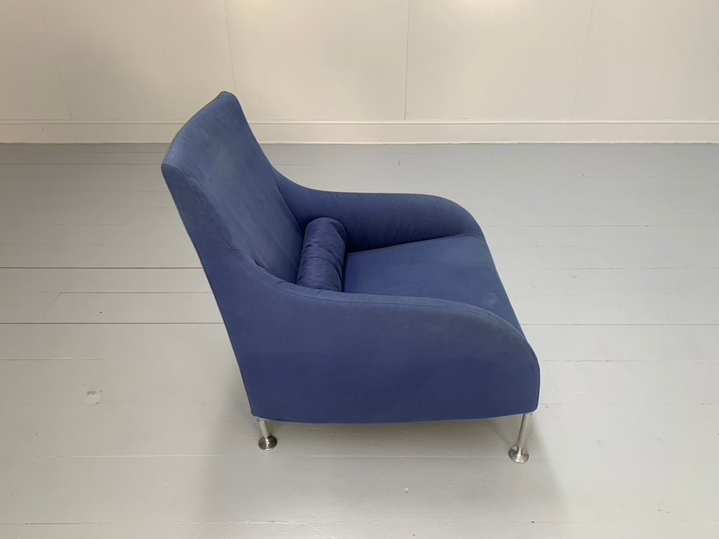 B&B Italia Florence Armchair - In Mid Blue Fabric @ REHAUS