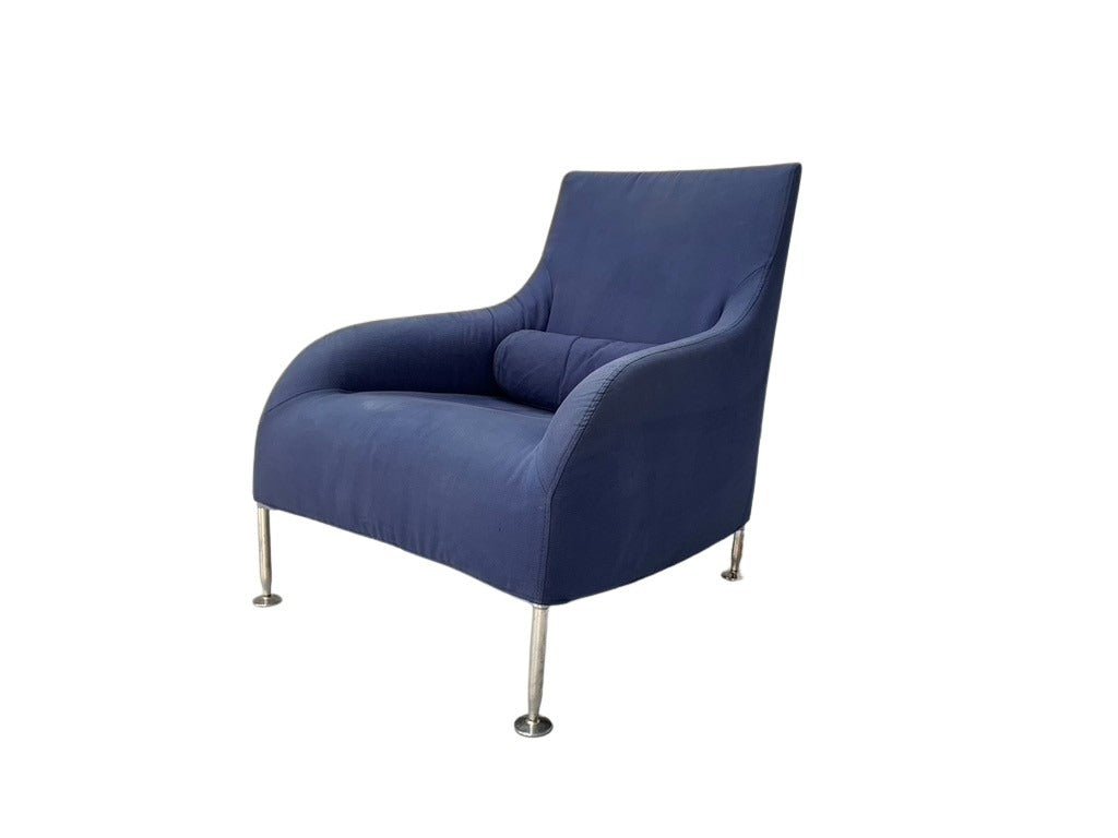 B&B Italia Florence Armchair - In Mid Blue Fabric @ REHAUS