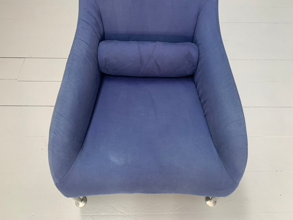 B&B Italia Florence Armchair - In Mid Blue Fabric @ REHAUS