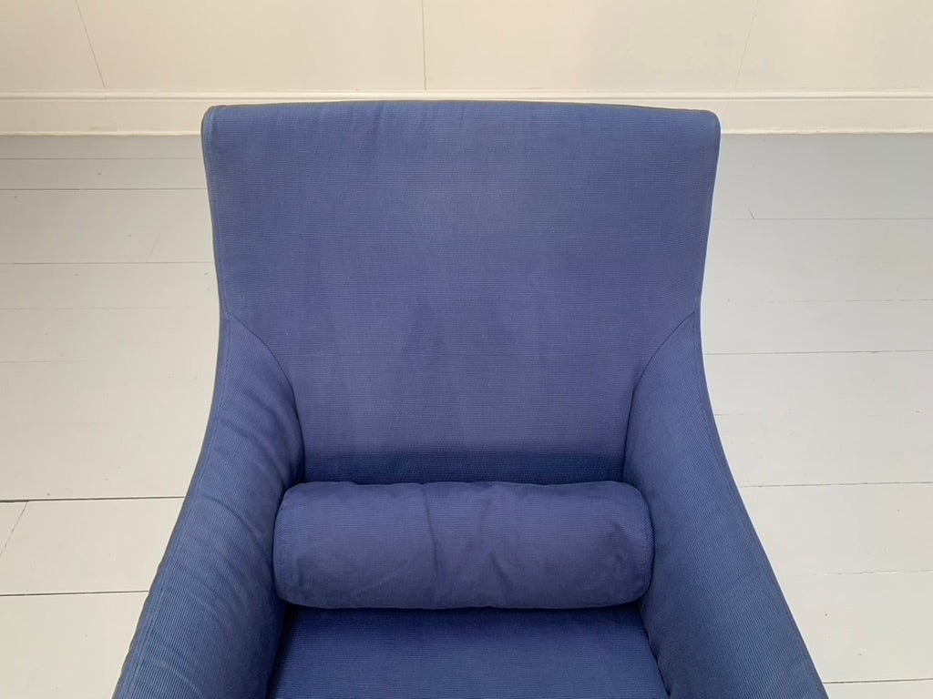B&B Italia Florence Armchair - In Mid Blue Fabric @ REHAUS