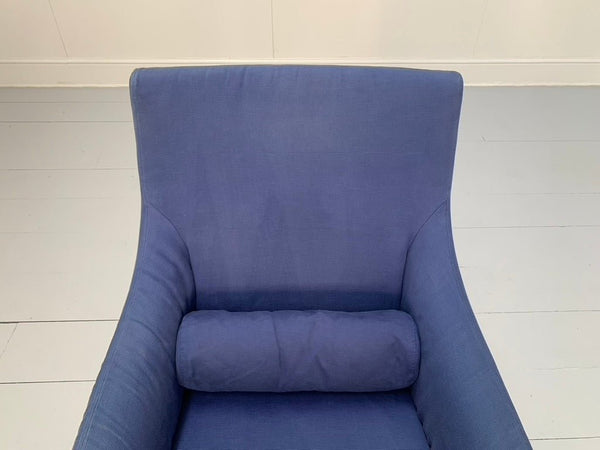 B&B Italia Florence Armchair - In Mid Blue Fabric @ REHAUS