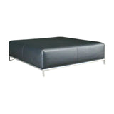 B&B Italia George Black Leather Ottoman by Antonio Citterio - REHAUS - B&B Italia