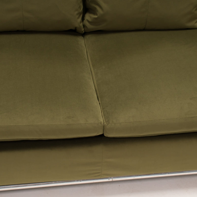 B&B Italia Green Velvet George Four - Seat Sofa by Antonio Citterio - REHAUS - Antonio Citterio