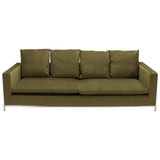 B&B Italia Green Velvet George Four - Seat Sofa by Antonio Citterio - REHAUS - Antonio Citterio