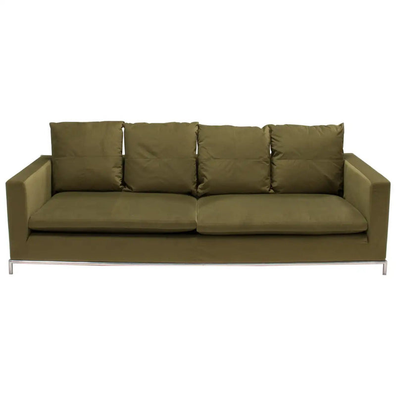 B&B Italia Green Velvet George Four - Seat Sofa by Antonio Citterio - REHAUS - Antonio Citterio