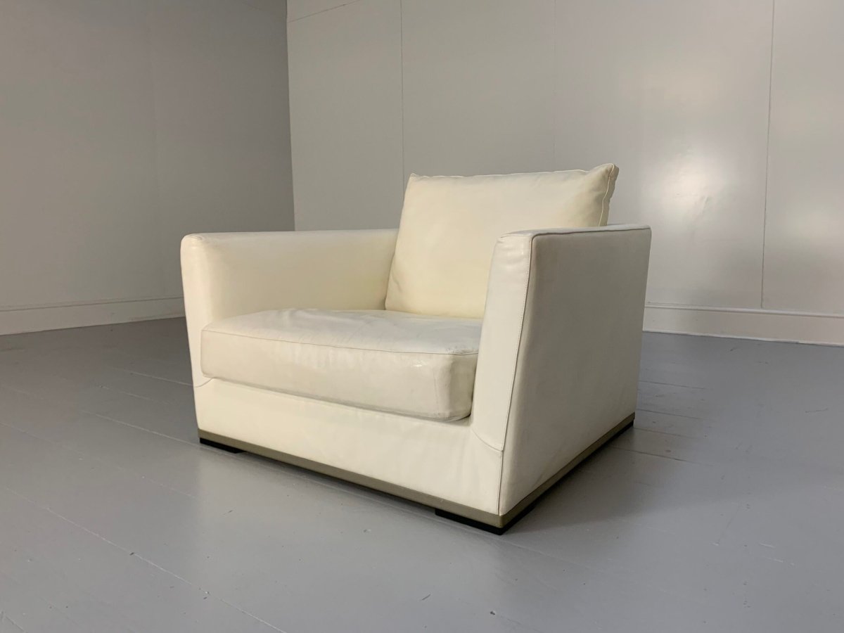 B&B Italia Maxalto Apta Armchair - In White Gamma Leather @ REHAUS