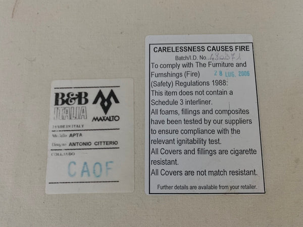 B&B Italia Maxalto Apta Armchair - In White Gamma Leather @ REHAUS