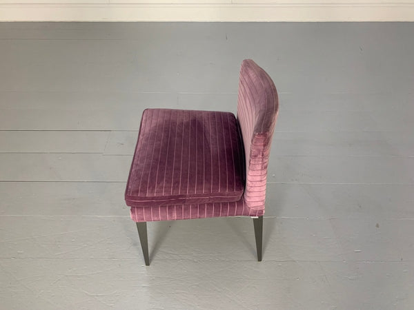 B&B Italia Maxalto Eunice Occasional Chair - In Purple Stripe - Velvet @ REHAUS
