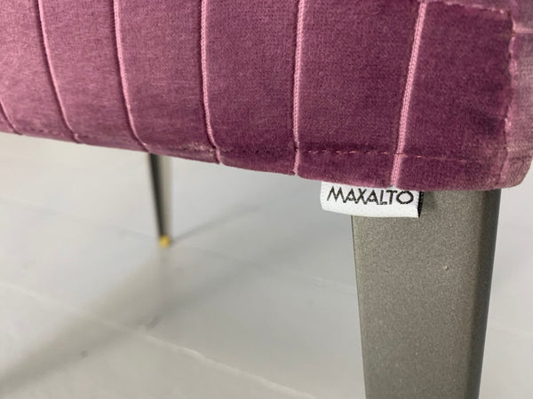B&B Italia Maxalto Eunice Occasional Chair - In Purple Stripe - Velvet @ REHAUS