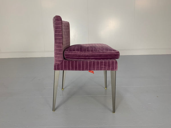 B&B Italia Maxalto Eunice Occasional Chair - In Purple Stripe - Velvet @ REHAUS