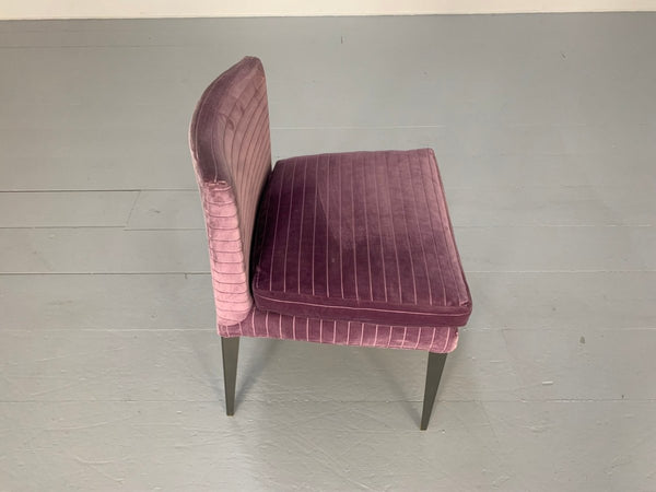 B&B Italia Maxalto Eunice Occasional Chair - In Purple Stripe - Velvet @ REHAUS