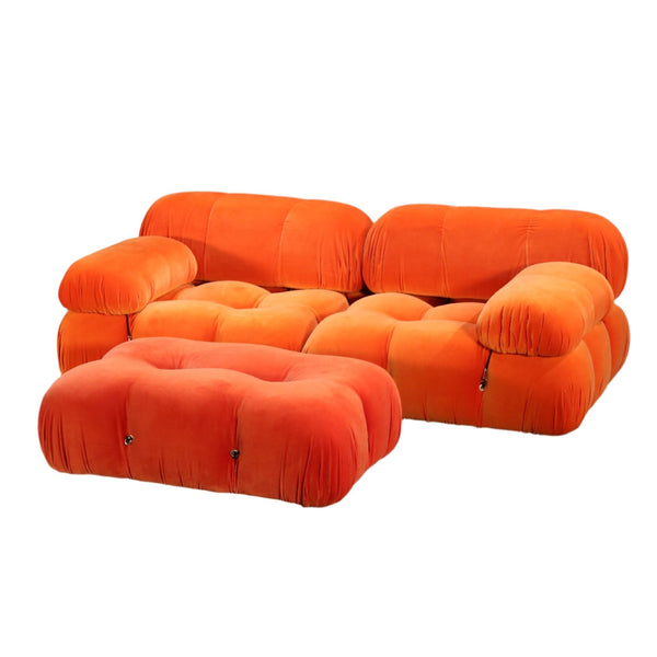 B&B Italia Orange Velvet Camaleonda Sofa by Mario Bellini @ REHAUS