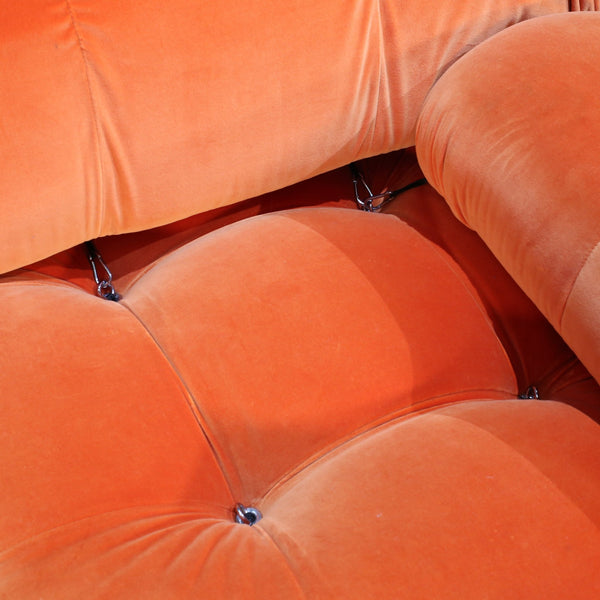 B&B Italia Orange Velvet Camaleonda Sofa by Mario Bellini @ REHAUS