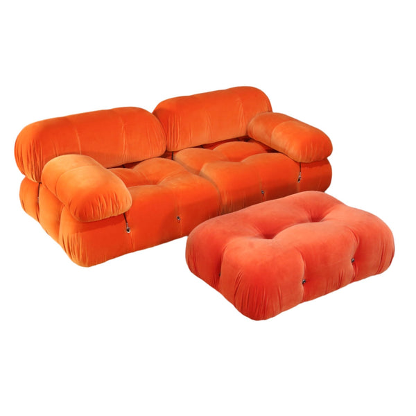 B&B Italia Orange Velvet Camaleonda Sofa by Mario Bellini @ REHAUS