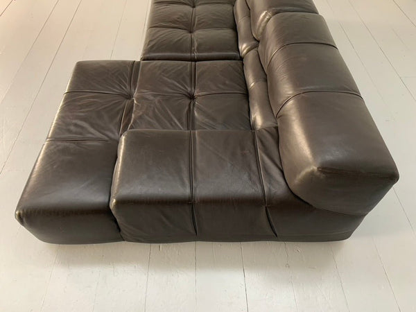 B&B Italia Tufty Time L - Shape Sofa - In Brown Leather @ REHAUS