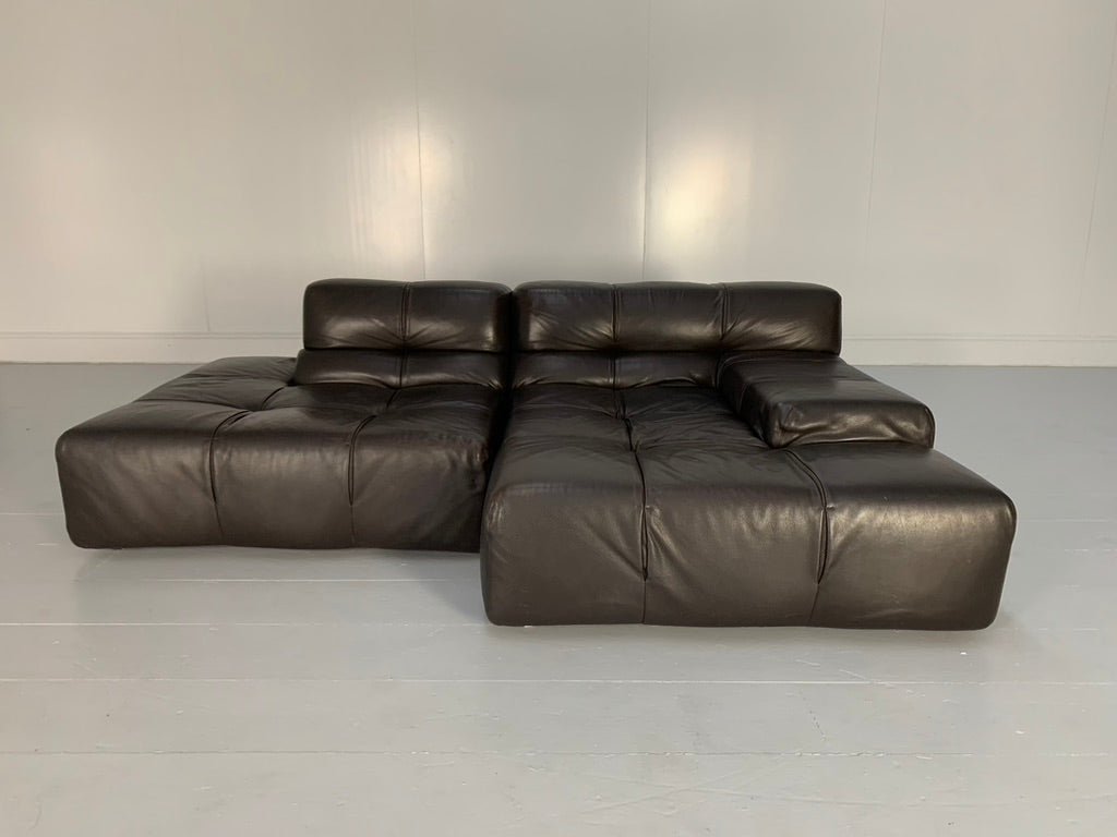 B&B Italia Tufty Time L - Shape Sofa - In Brown Leather @ REHAUS