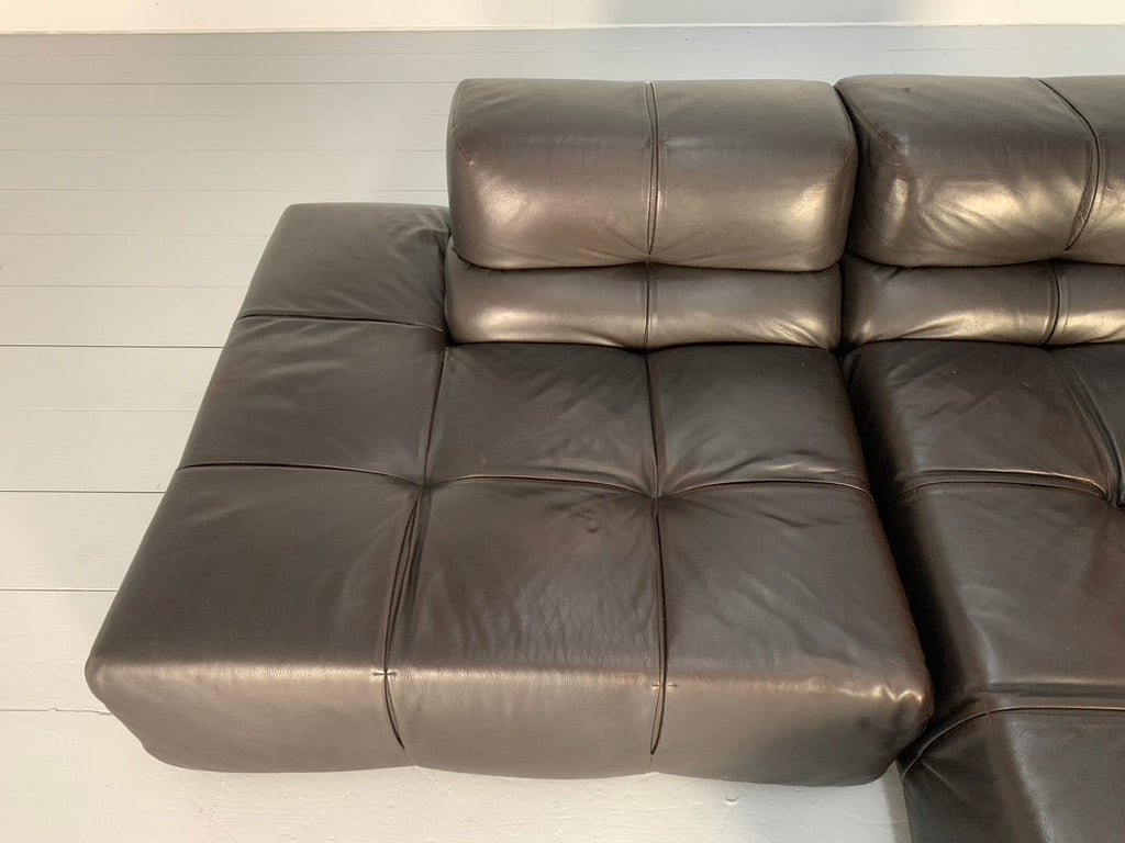 B&B Italia Tufty Time L - Shape Sofa - In Brown Leather @ REHAUS