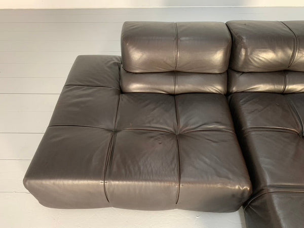B&B Italia Tufty Time L - Shape Sofa - In Brown Leather @ REHAUS