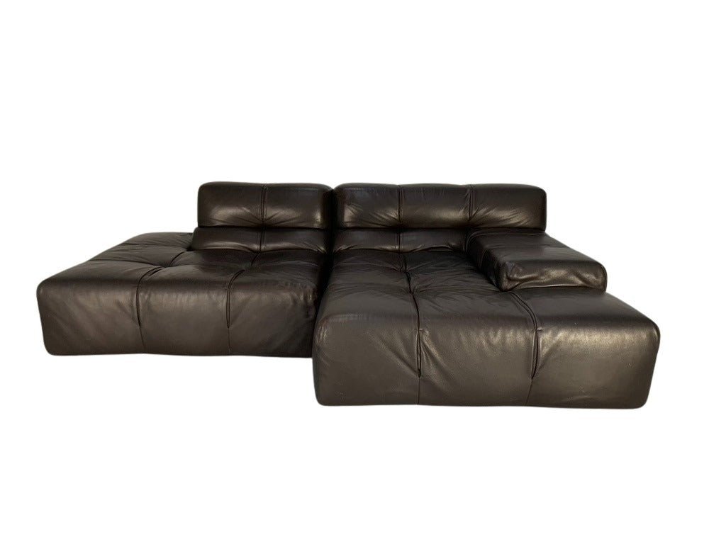 B&B Italia Tufty Time L - Shape Sofa - In Brown Leather @ REHAUS
