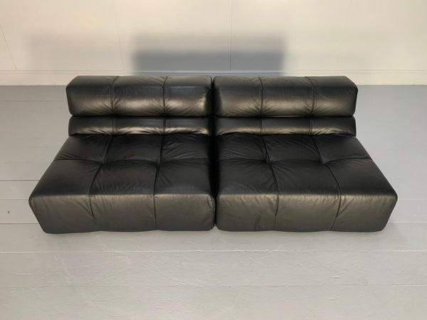 B&B Italia Tufty Time Sofa - In Black Leather @ REHAUS